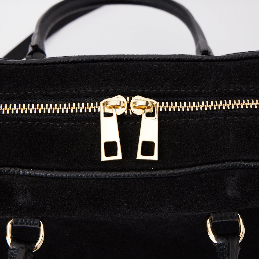 AULENTTI [オウレンティ] 別注 2WAYスエードボストンバッグ [DI-3014-SCDO-JF] BLACK