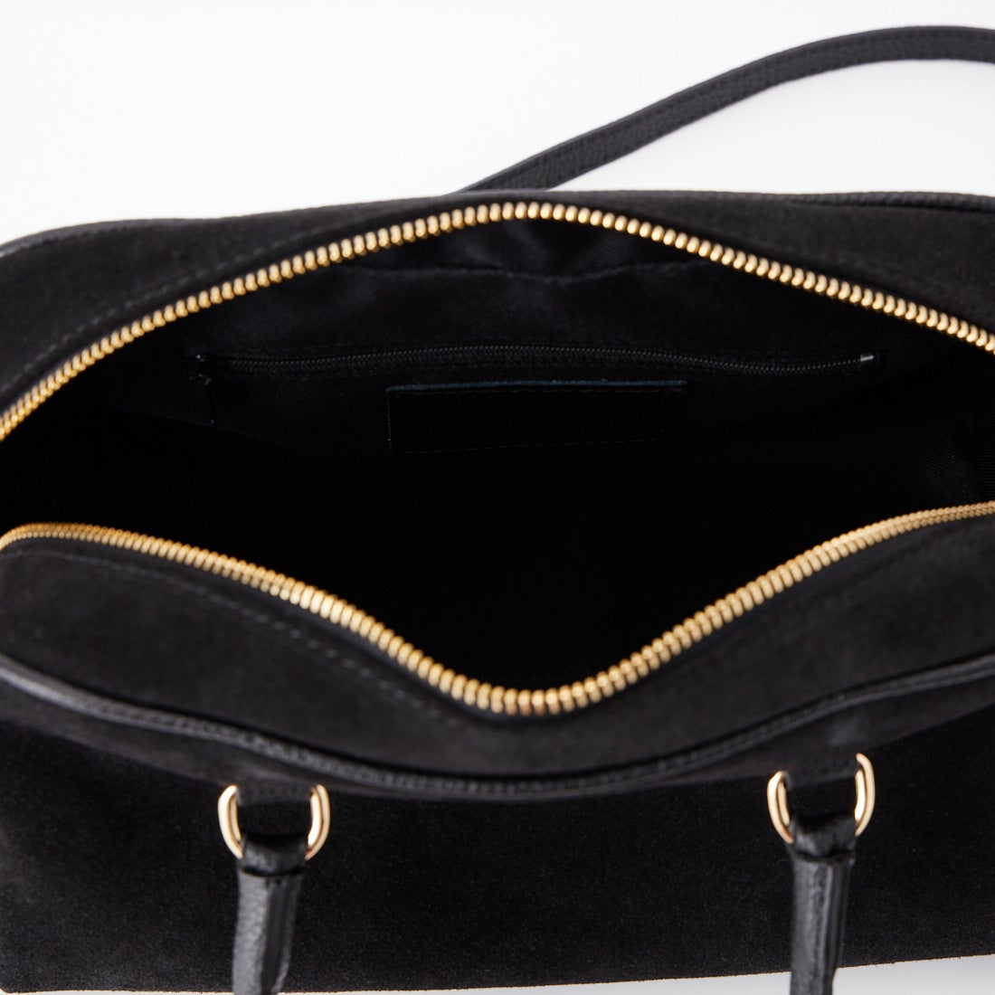 AULENTTI [オウレンティ] 別注 2WAYスエードボストンバッグ [DI-3014-SCDO-JF] BLACK