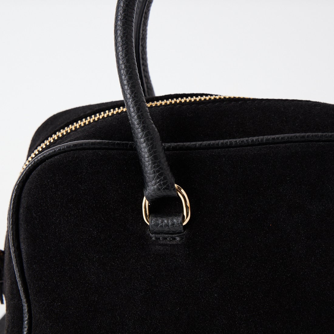 AULENTTI [オウレンティ] 別注 2WAYスエードボストンバッグ [DI-3014-SCDO-JF] BLACK