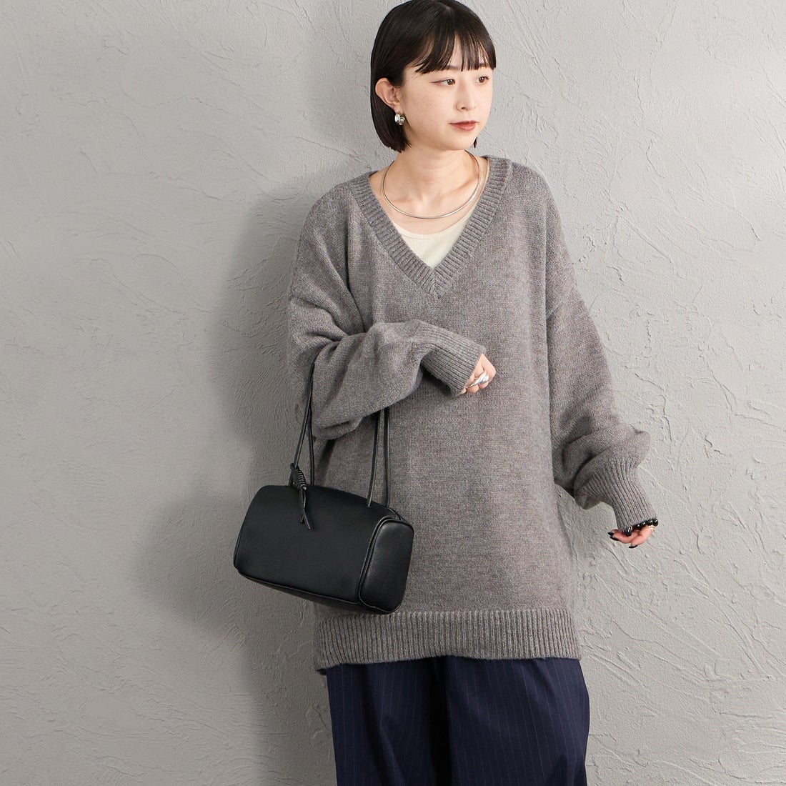 &MyuQ [アンドミューク] KORO ボストンバッグ [MCB141-L] BLACK