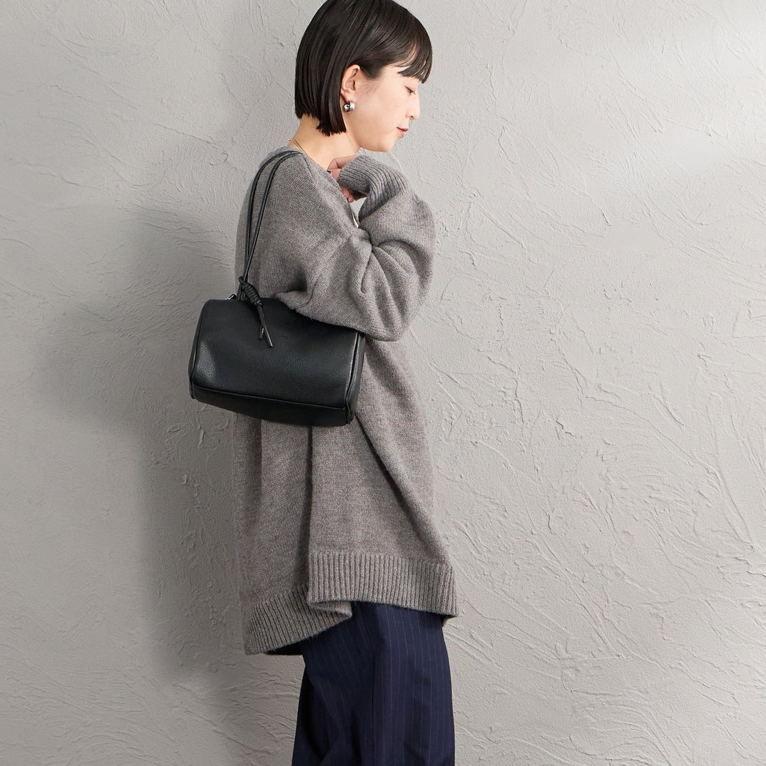 &MyuQ [アンドミューク] KORO ボストンバッグ [MCB141-L] BLACK