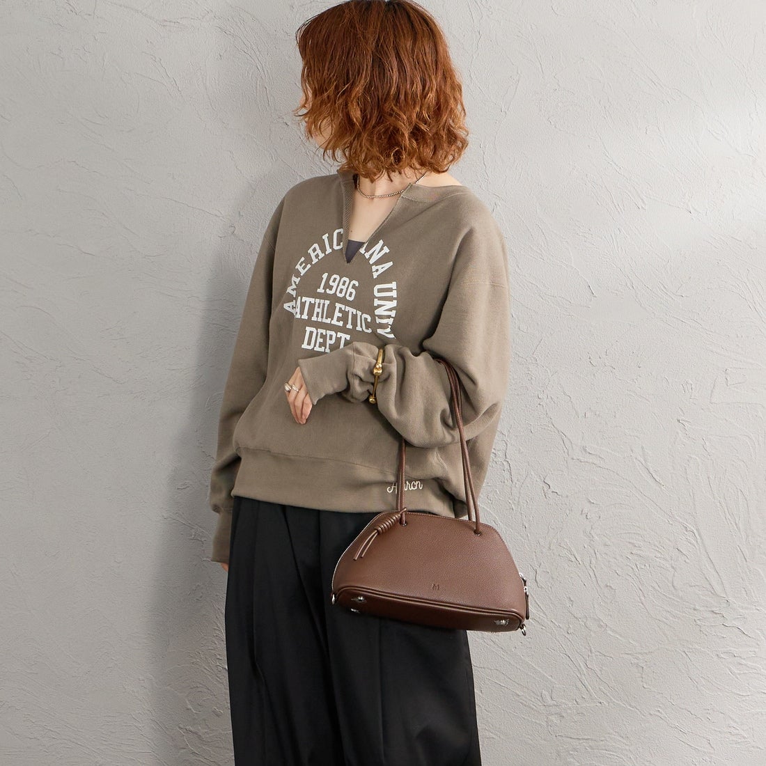 &MyuQ [アンドミューク] HACO ショルダーバッグ [MCB142] DK.BROWN