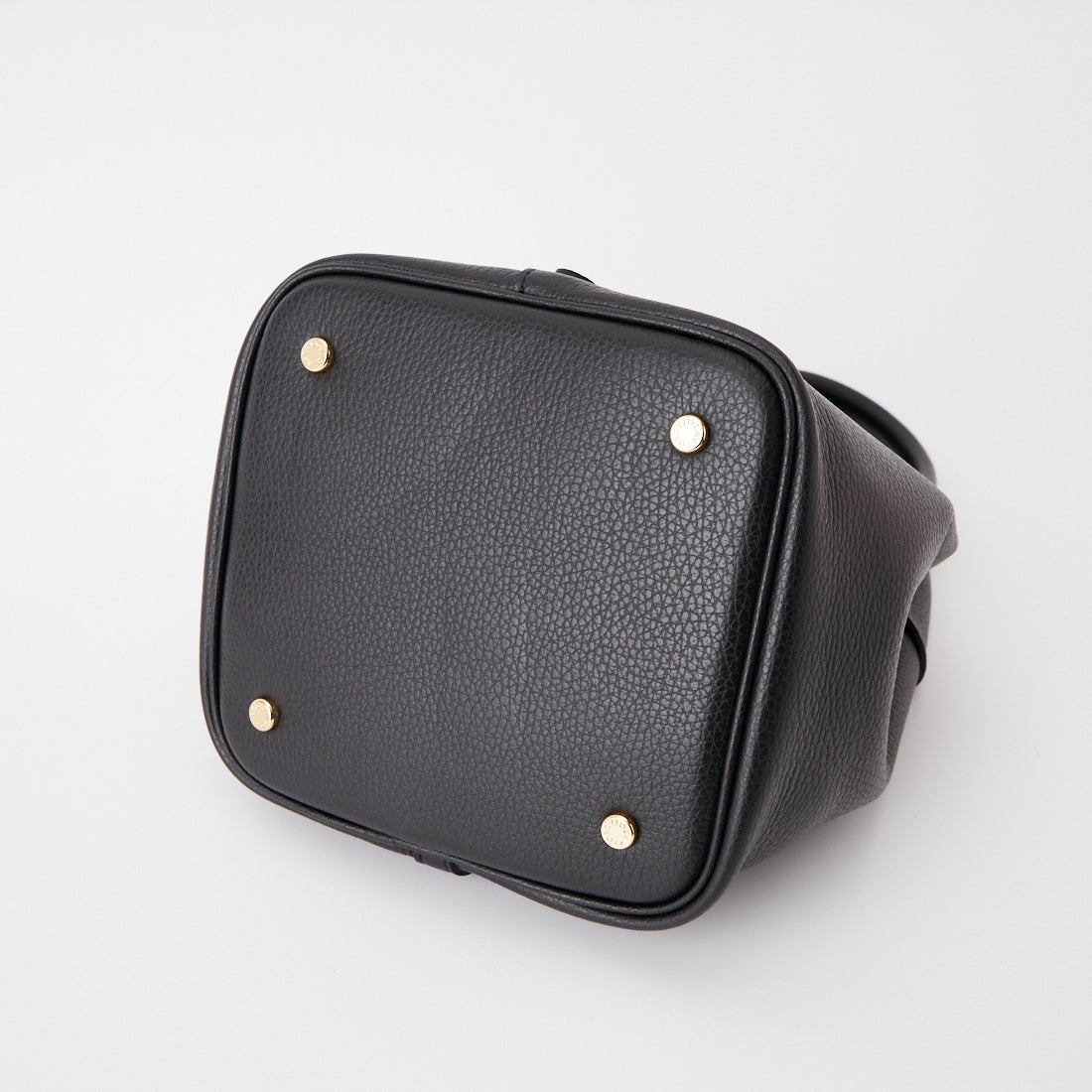 VIOLAd'ORO [ヴィオラドーロ] TRERO イタリアンWフェイスレザー ベルトトートバッグ [V-1573] BLACK/GRAY