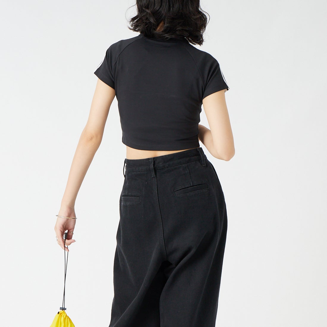 adidas Originals [アディダス オリジナルス] スリーストライプス ベビーTシャツ [VD671] KG3700 &&モデル身長：162cm 着用サイズ：M&&