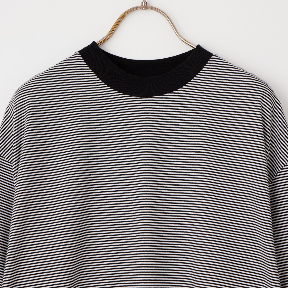 MEYAME [メヤメ] ボーダーハーフスリーブTシャツ [MEY-2438] BLACK