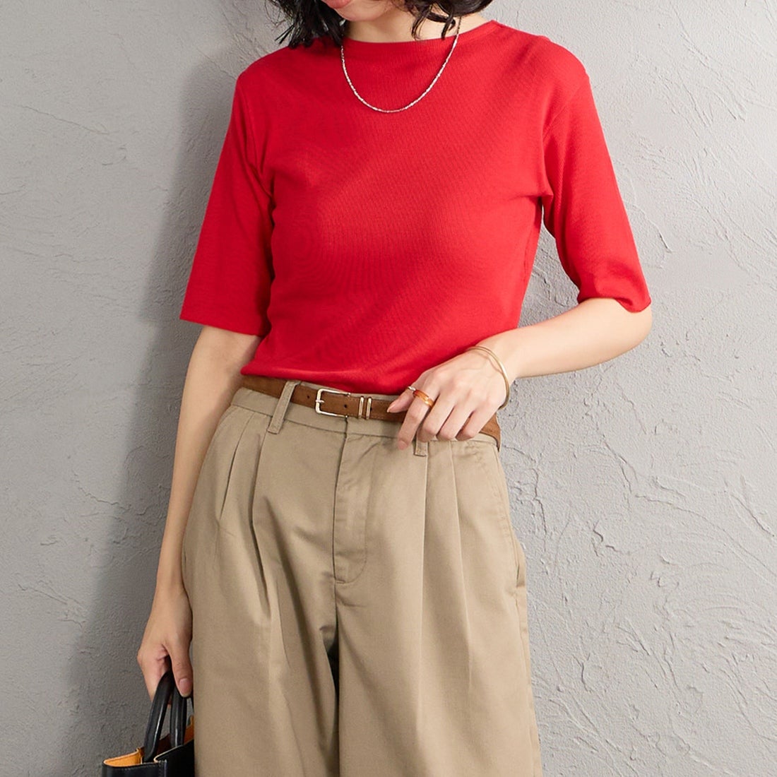 RED&&モデル身長：162cm 着用サイズ：F&&