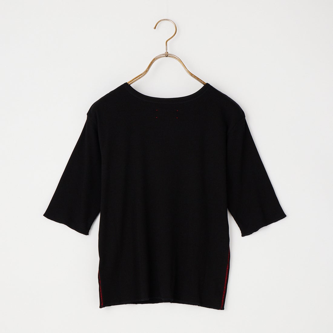 MEYAME [メヤメ] ソフトリブハーフスリーブTシャツ [MEY-2336] BLACK