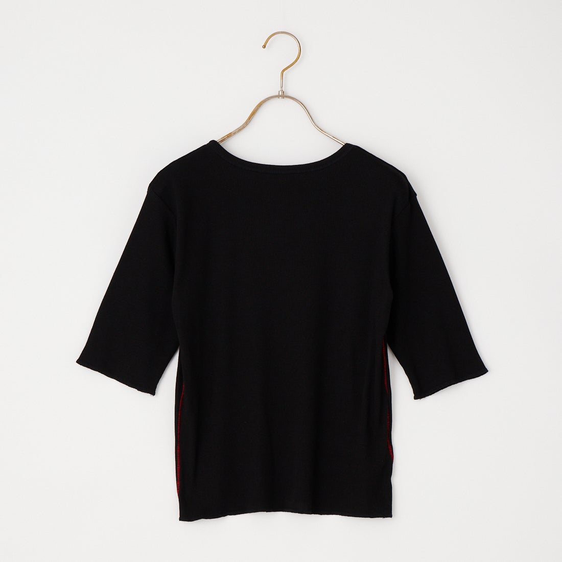 MEYAME [メヤメ] ソフトリブハーフスリーブTシャツ [MEY-2336] BLACK