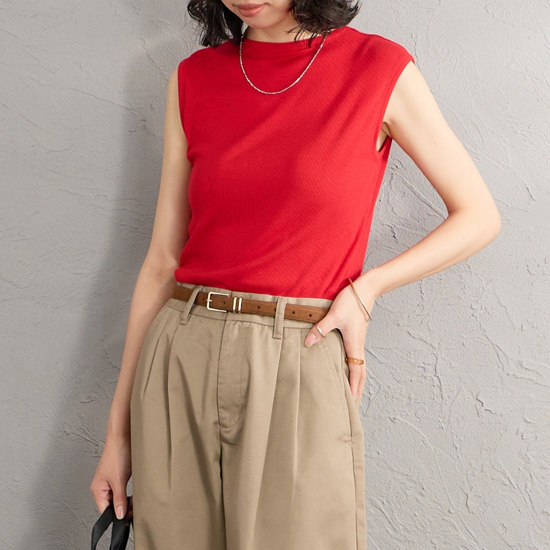 RED&&モデル身長：162cm 着用サイズ：F&&