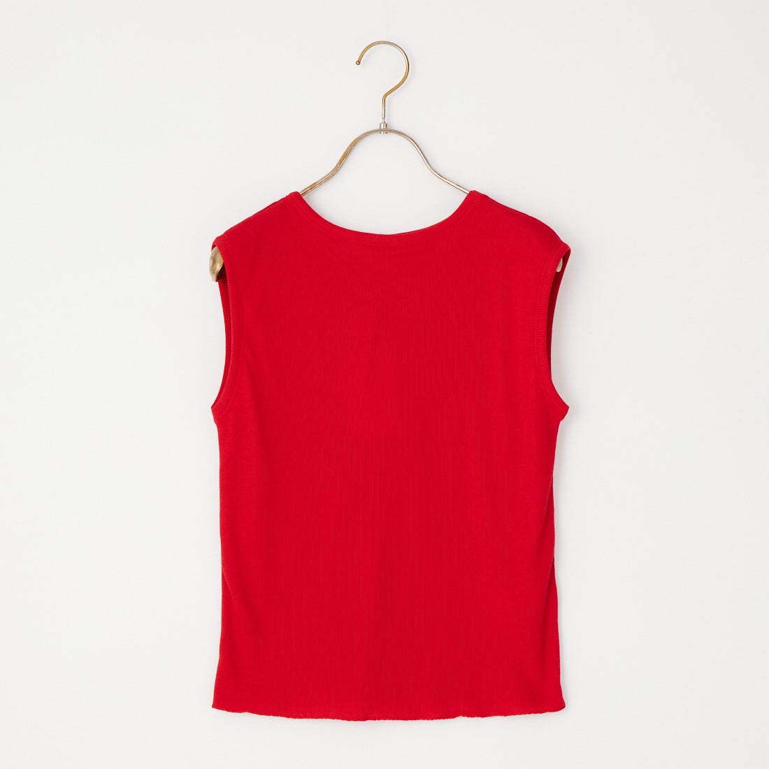 MEYAME [メヤメ] ソフトリブスリーブレスTシャツ [MEY-2400] RED