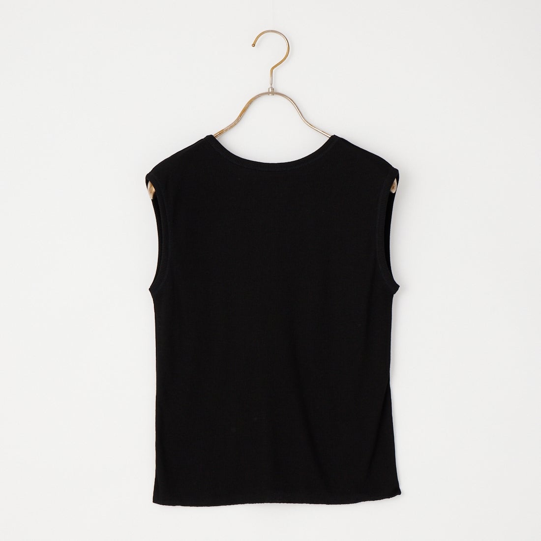 MEYAME [メヤメ] ソフトリブスリーブレスTシャツ [MEY-2400] BLACK