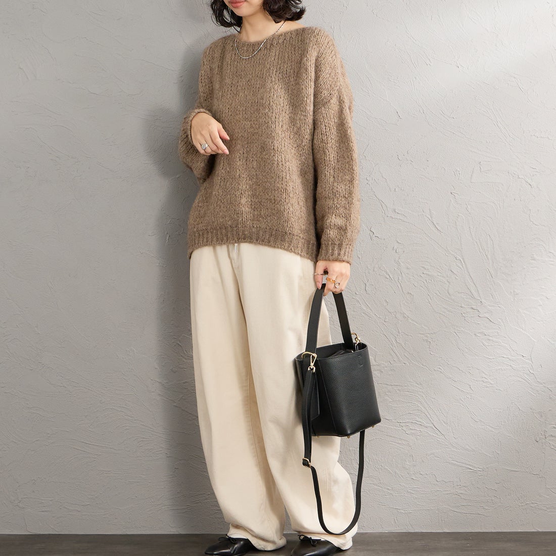 AULENTTI [オウレンティ] 別注 2WAY レザーバケットバッグ [FB-GIADEAL-SC-JF] BLACK