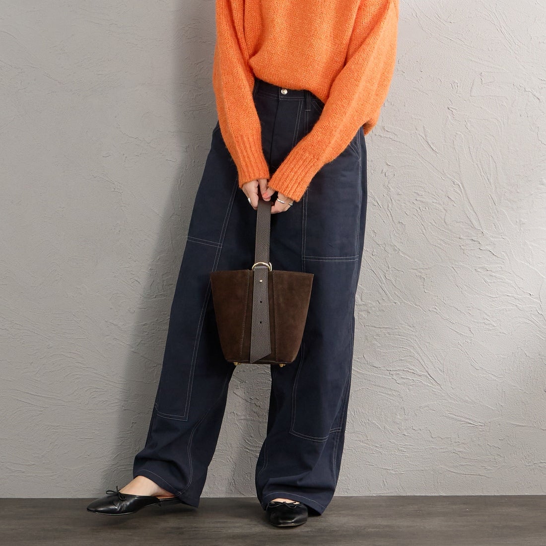 AULENTTI [オウレンティ] 別注 2WAY レザーバケットバッグ [FB-GIADEAL-SC-JF] BROWN