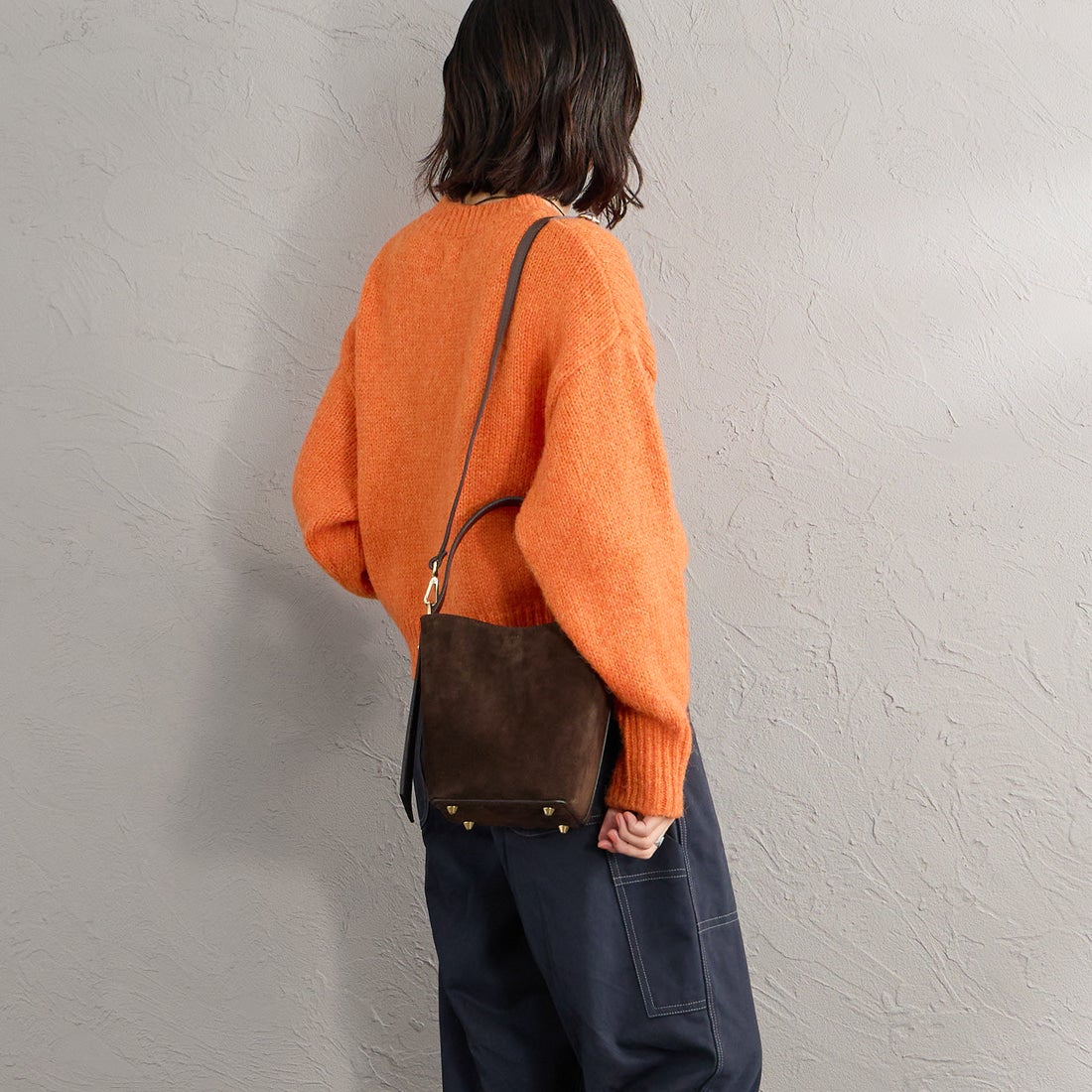 AULENTTI [オウレンティ] 別注 2WAY レザーバケットバッグ [FB-GIADEAL-SC-JF] BROWN
