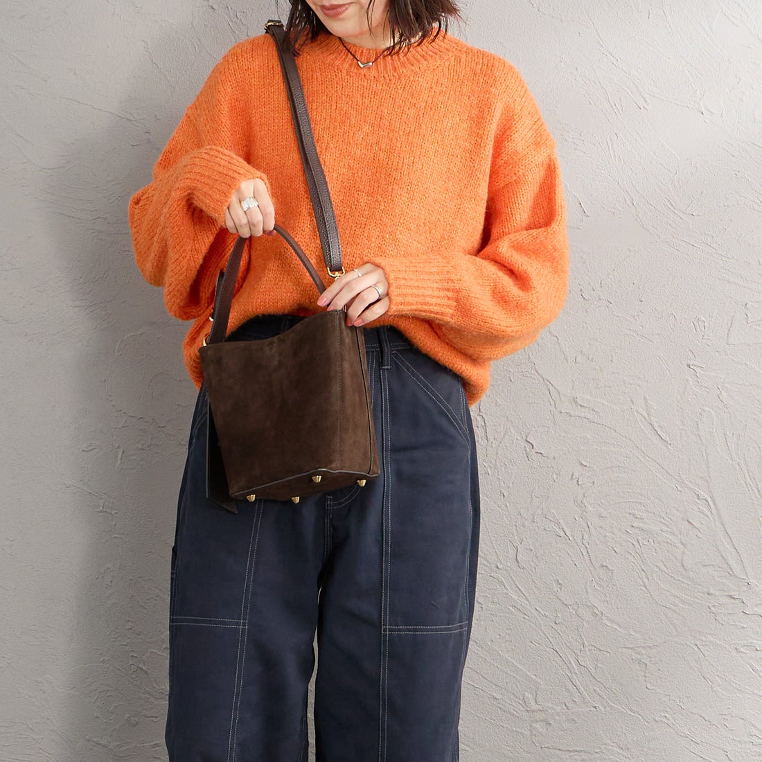 AULENTTI [オウレンティ] 別注 2WAY レザーバケットバッグ [FB-GIADEAL-SC-JF] BROWN