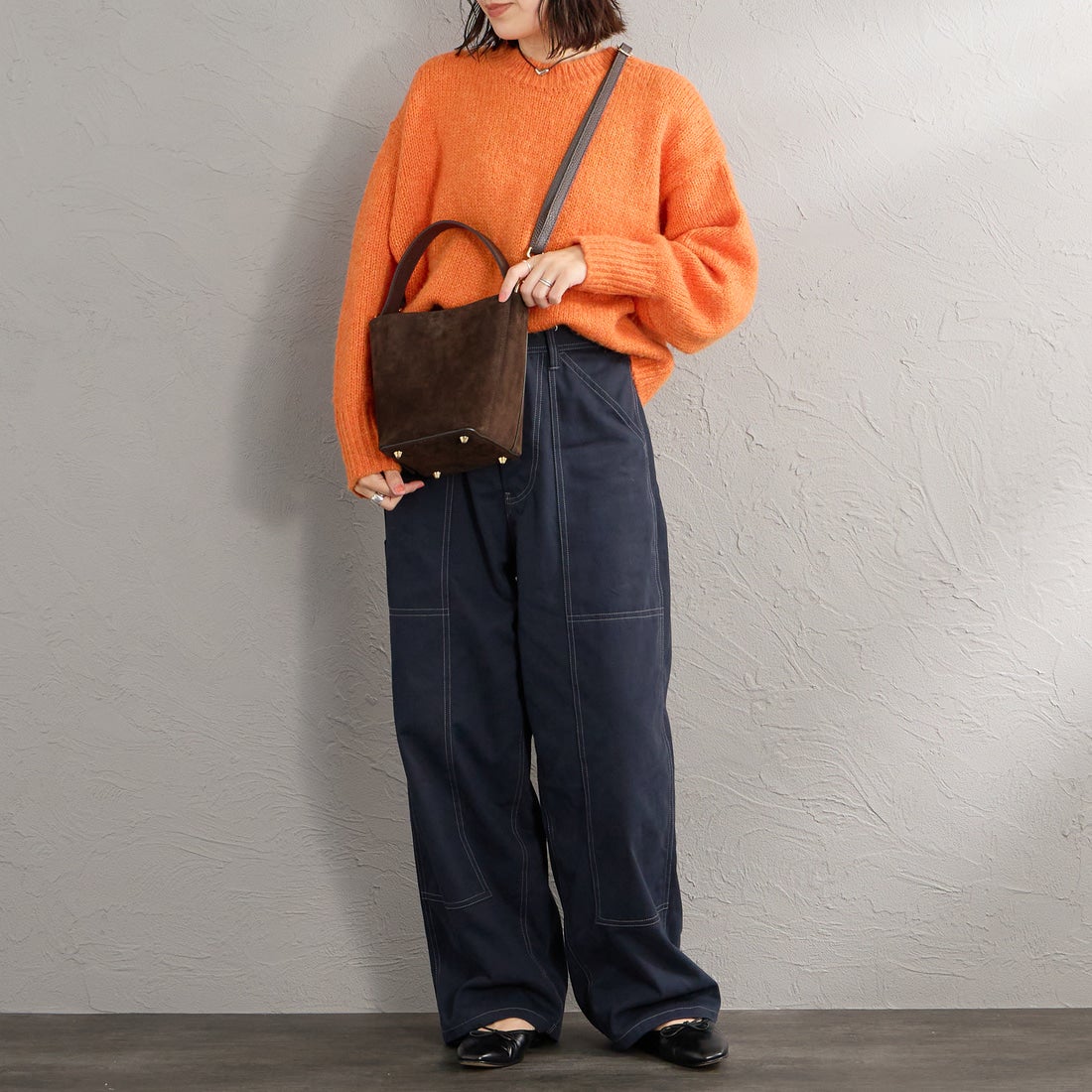AULENTTI [オウレンティ] 別注 2WAY レザーバケットバッグ [FB-GIADEAL-SC-JF] BROWN