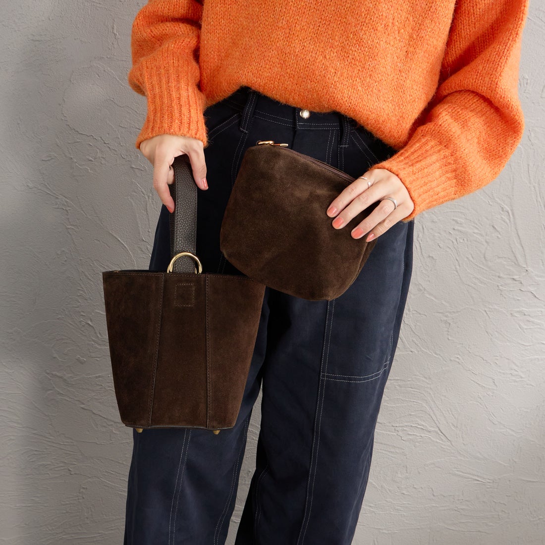 AULENTTI [オウレンティ] 別注 2WAY レザーバケットバッグ [FB-GIADEAL-SC-JF] BROWN
