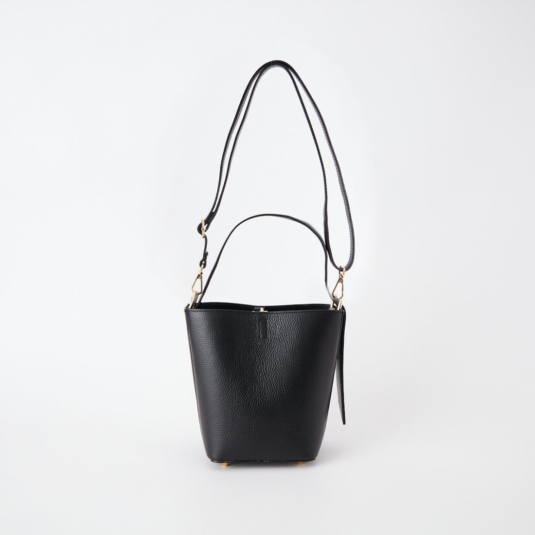AULENTTI [オウレンティ] 別注 2WAY レザーバケットバッグ [FB-GIADEAL-SC-JF] BLACK