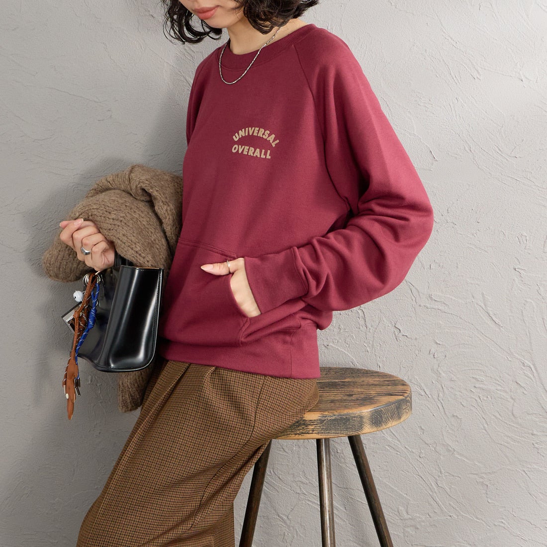 BURGUNDY&&モデル身長：162cm 着用サイズ：F&&