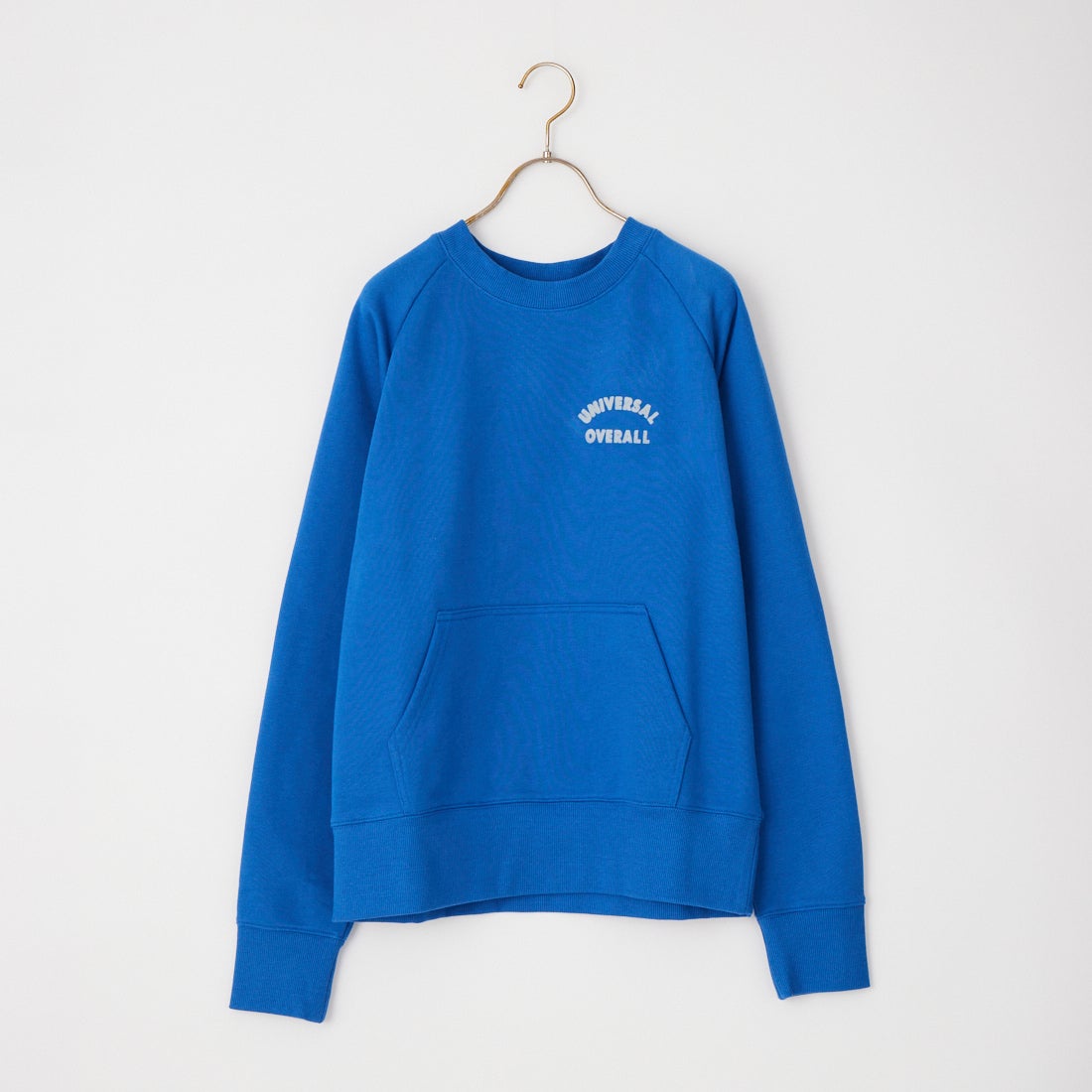 UNIVERSAL OVERALL [ユニバーサルオーバーオール] 別注 フロッキーロゴ ラグランスリーブスウェット [U2632201IN-JF] BLUE