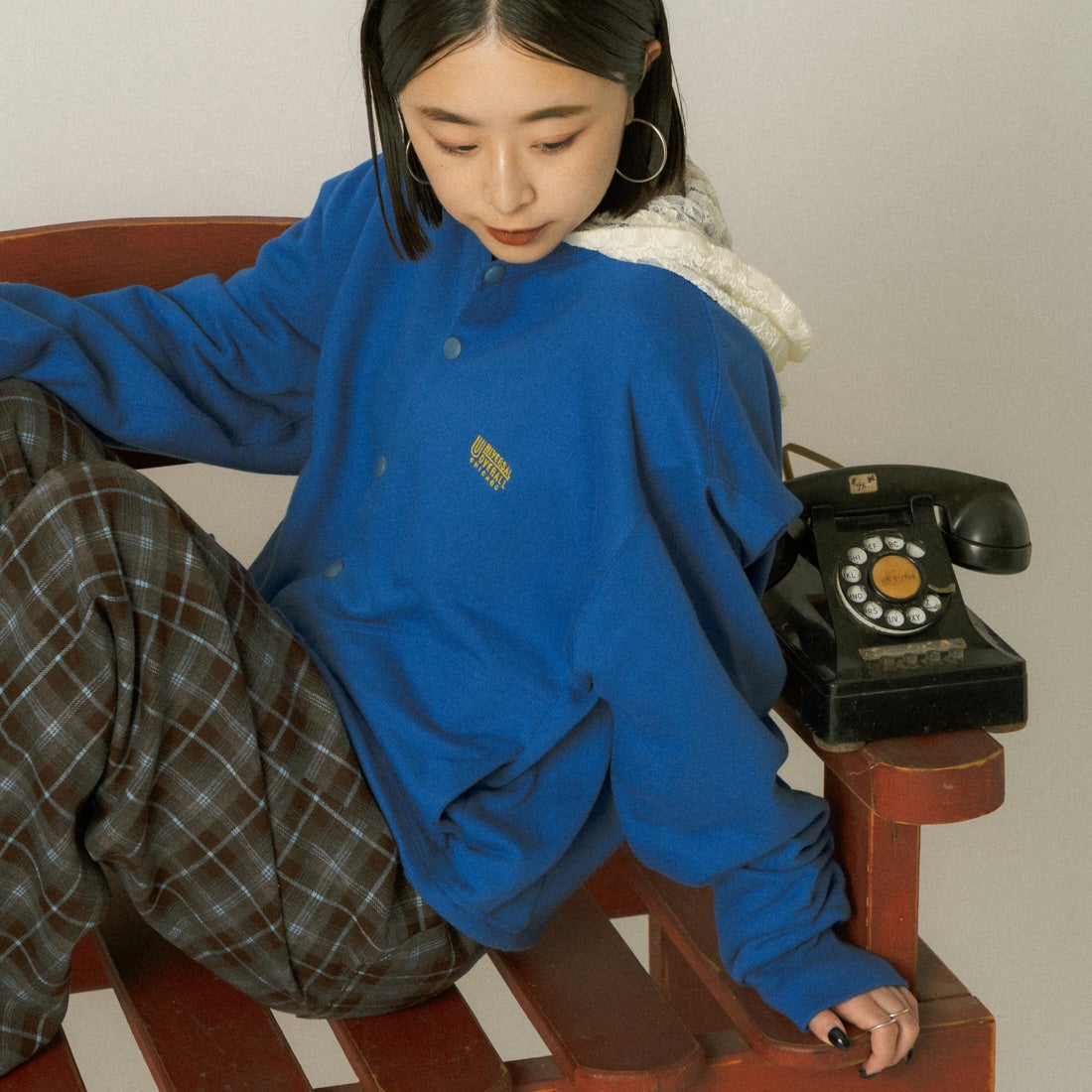 BLUE&&モデル身長：150cm 着用サイズ：F&&