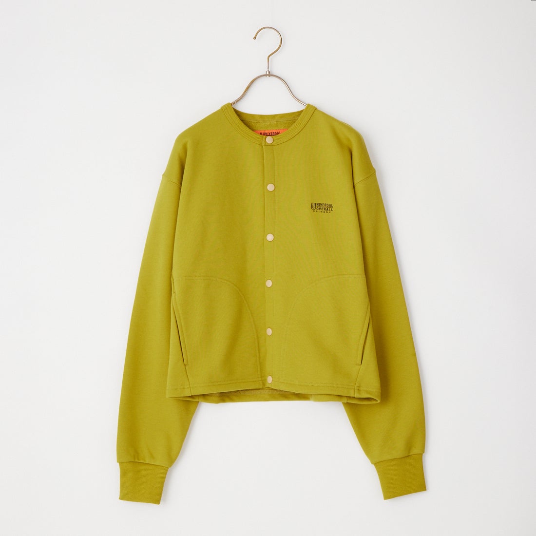 UNIVERSAL OVERALL [ユニバーサルオーバーオール] 別注 ワンポイントロゴ刺繍 スウェットカーディガン [U2632270IN-JF] PISTACHIO