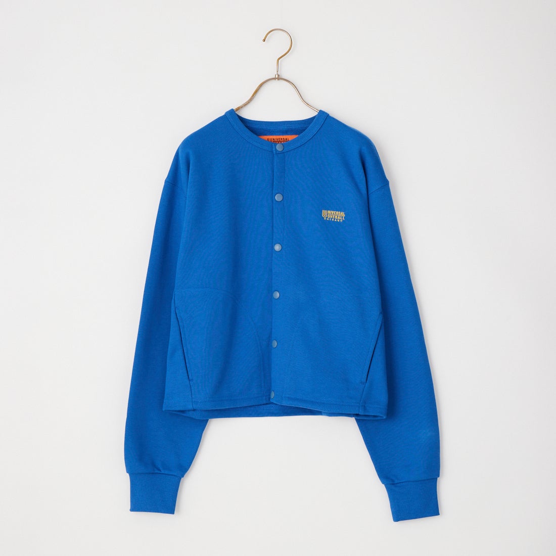 UNIVERSAL OVERALL [ユニバーサルオーバーオール] 別注 ワンポイントロゴ刺繍 スウェットカーディガン [U2632270IN-JF] BLUE