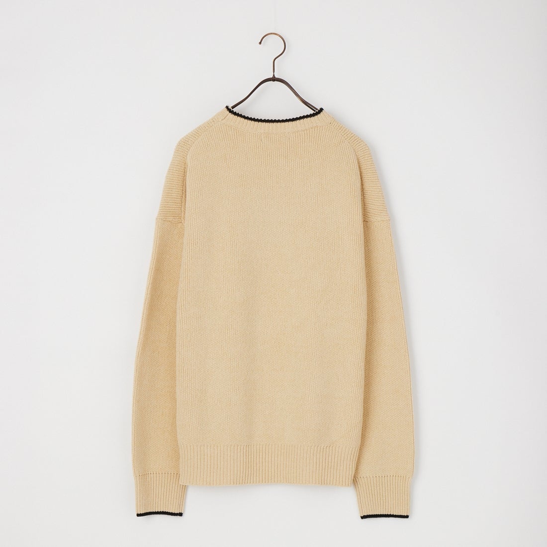 FRED PERRY [フレッドペリー] 別注 ワンポイントロゴ刺繍 クルーネックモールニット [FPM-26A-007JF] OATMEAL/NI