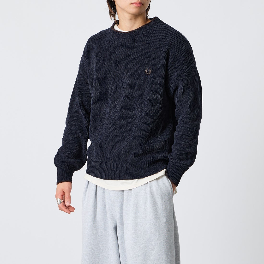 NAVY/RICH&&モデル身長：177cm 着用サイズ：L&&