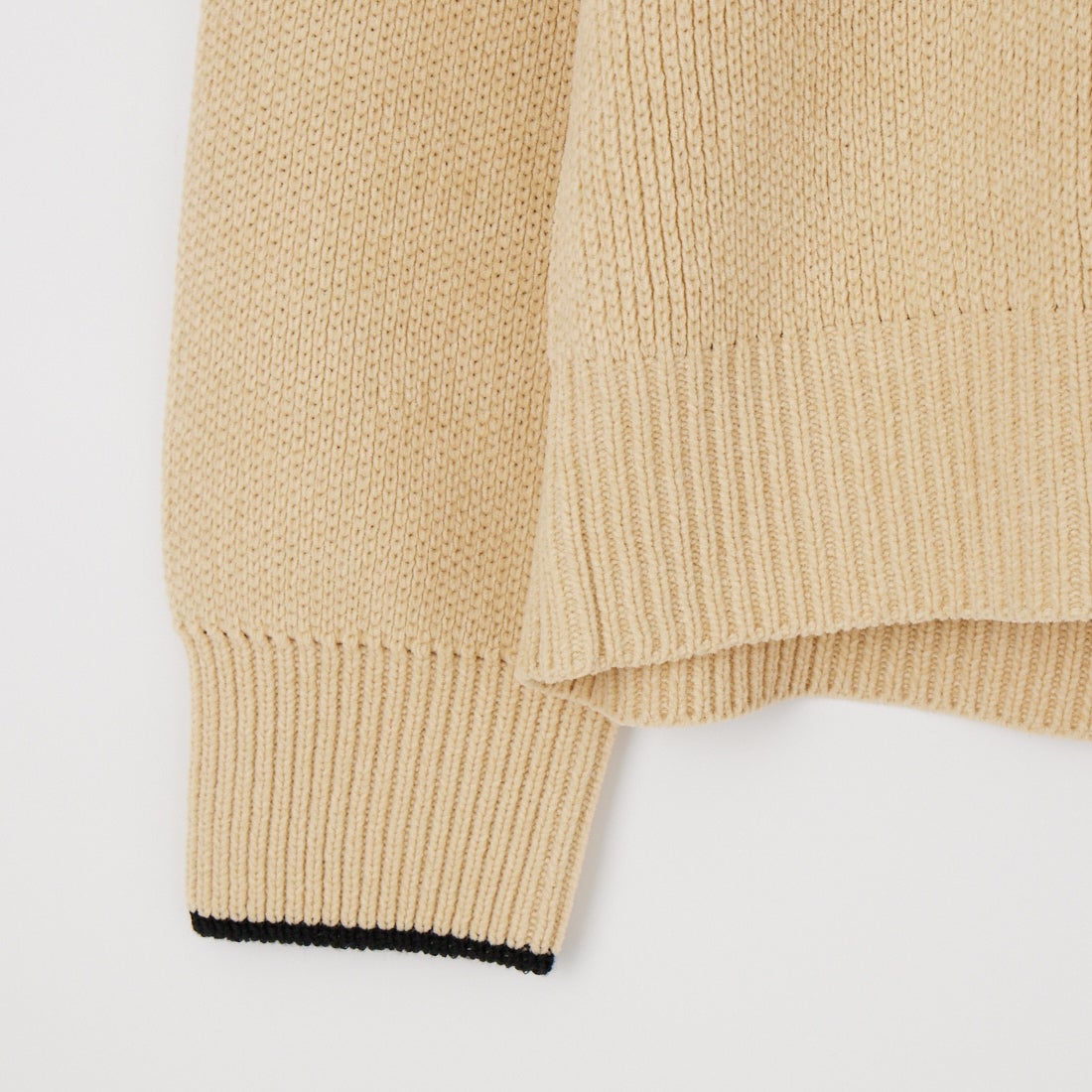 FRED PERRY [フレッドペリー] 別注 ワンポイントロゴ刺繍 クルーネックモールニット [FPM-26A-007JF] OATMEAL/NI