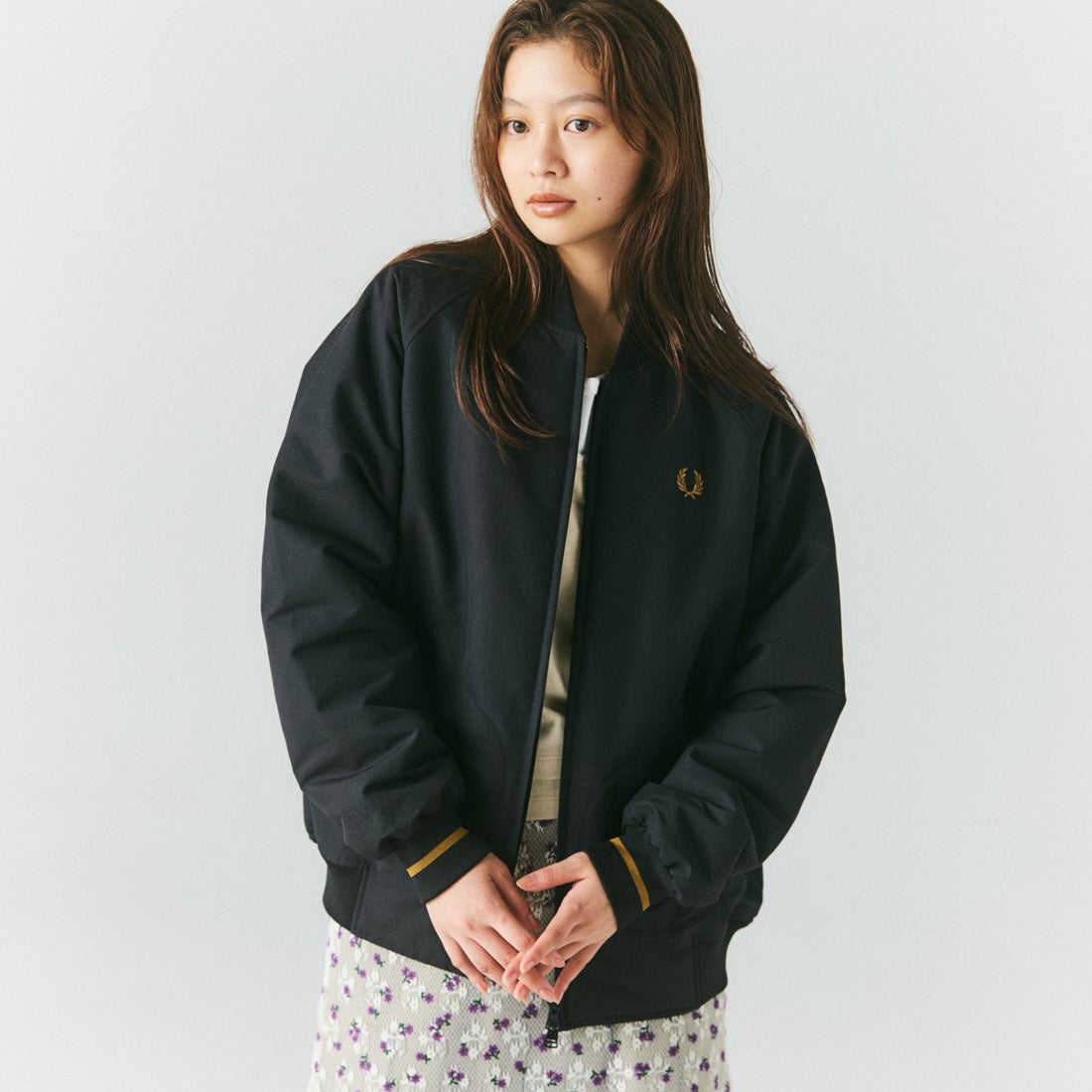 FRED PERRY [フレッドペリー] 別注 テニスボンバージャケット [FPM-26A-001JF] BLACK/DARK