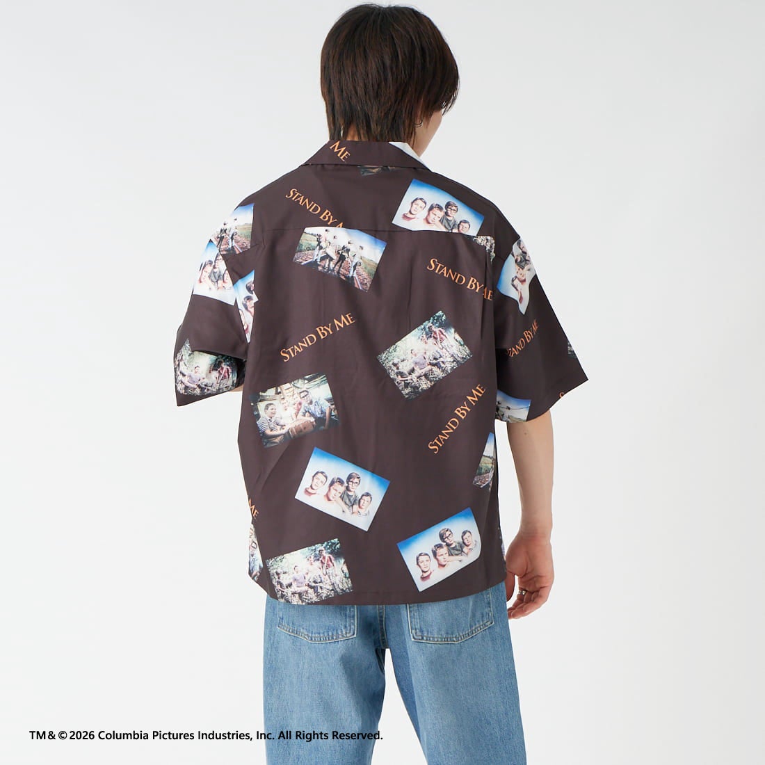 Jeans Factory Clothes [ジーンズファクトリークローズ] STAND BY ME / 40TH ANNIVERSARYハワイアンシャツ [JFC-262-038] DK.BROWN &&モデル身長：177cm 着用サイズ：L&&