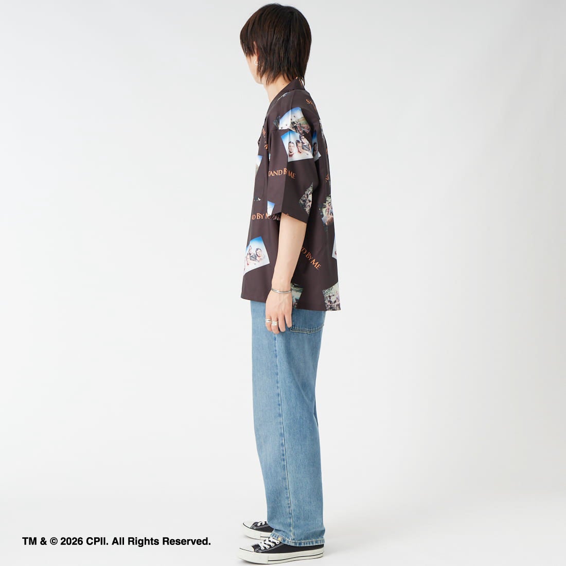 Jeans Factory Clothes [ジーンズファクトリークローズ] STAND BY ME / 40TH ANNIVERSARYハワイアンシャツ [JFC-262-038] DK.BROWN &&モデル身長：177cm 着用サイズ：L&&