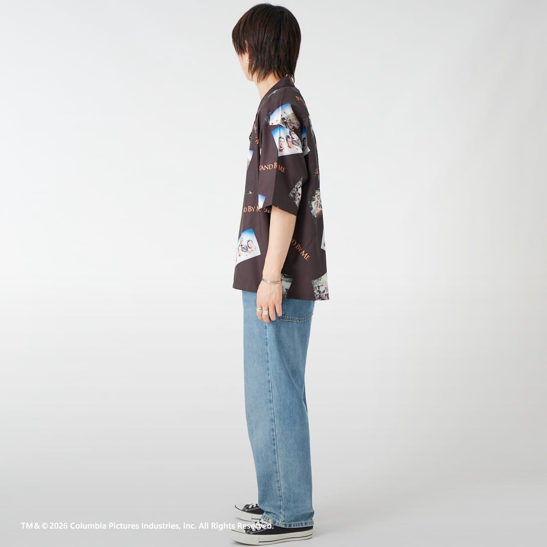 Jeans Factory Clothes [ジーンズファクトリークローズ] STAND BY ME / 40TH ANNIVERSARYハワイアンシャツ [JFC-262-038] DK.BROWN &&モデル身長：177cm 着用サイズ：L&&
