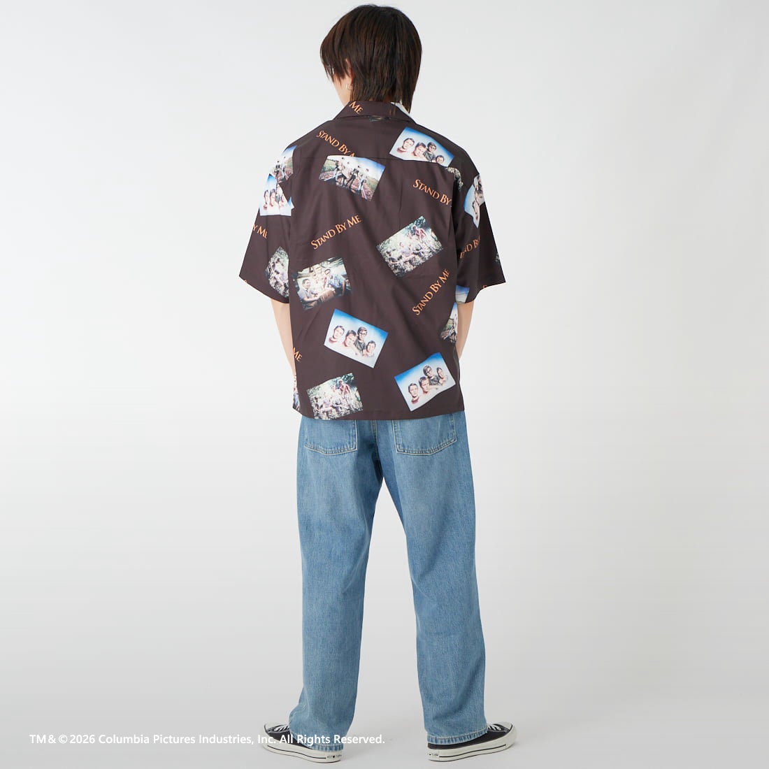 Jeans Factory Clothes [ジーンズファクトリークローズ] STAND BY ME / 40TH ANNIVERSARYハワイアンシャツ [JFC-262-038] DK.BROWN &&モデル身長：177cm 着用サイズ：L&&