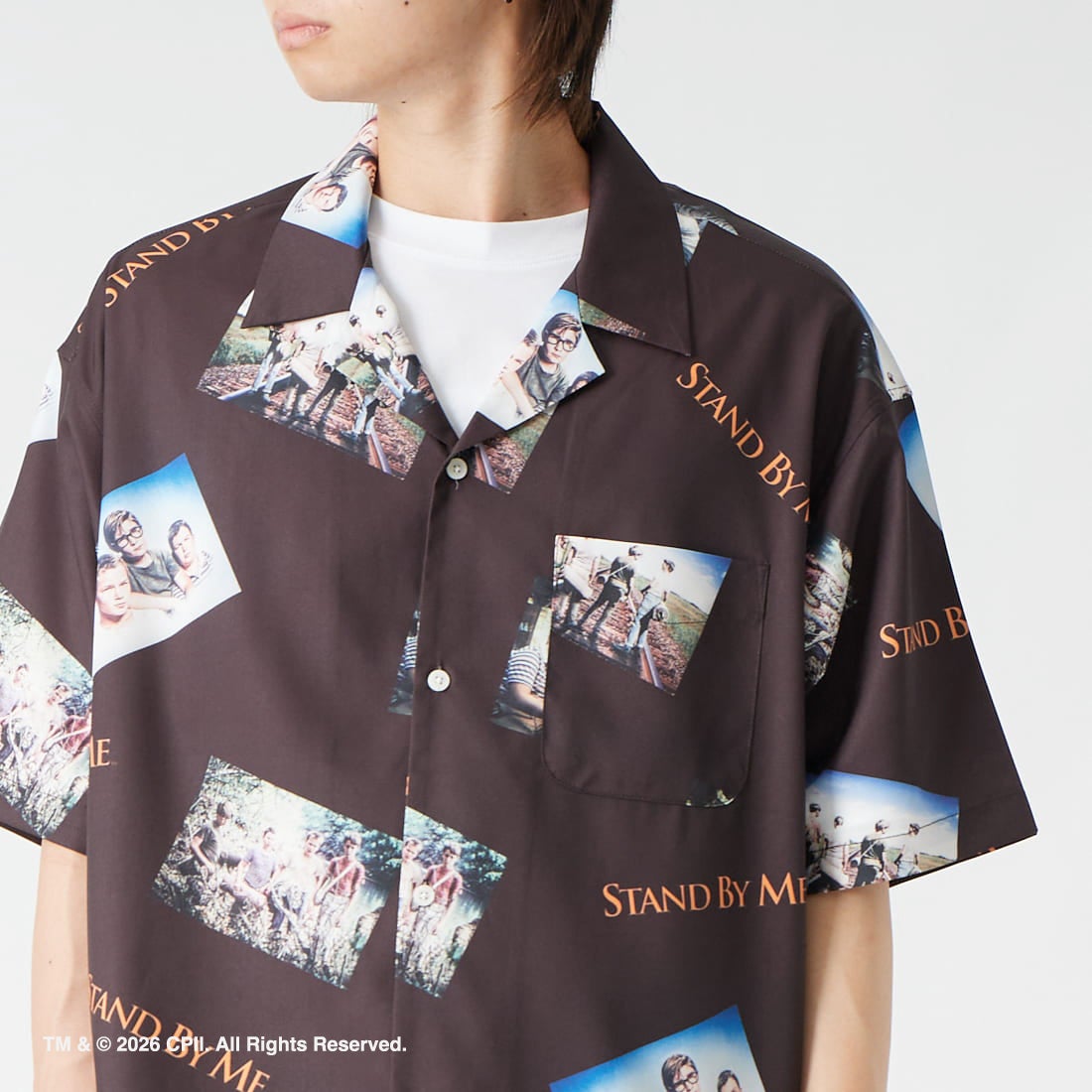 Jeans Factory Clothes [ジーンズファクトリークローズ] STAND BY ME / 40TH ANNIVERSARYハワイアンシャツ [JFC-262-038] DK.BROWN &&モデル身長：177cm 着用サイズ：L&&