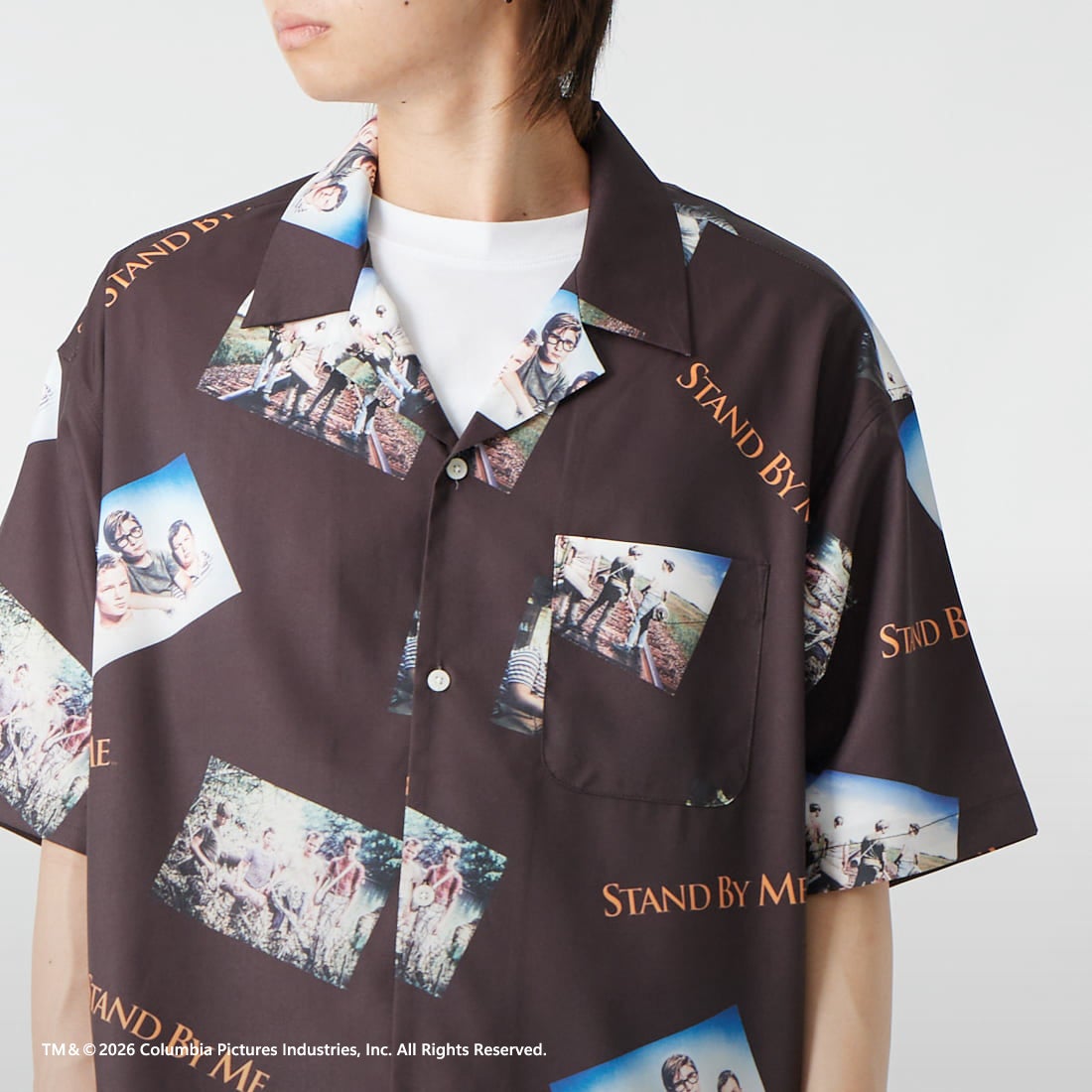 Jeans Factory Clothes [ジーンズファクトリークローズ] STAND BY ME / 40TH ANNIVERSARYハワイアンシャツ [JFC-262-038] DK.BROWN &&モデル身長：177cm 着用サイズ：L&&