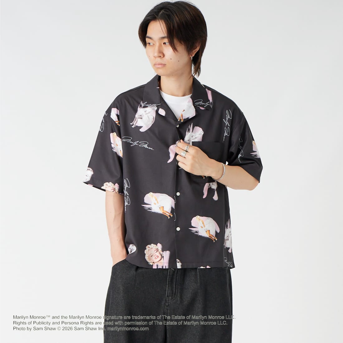 BLACK&&モデル身長：177cm 着用サイズ：M&&