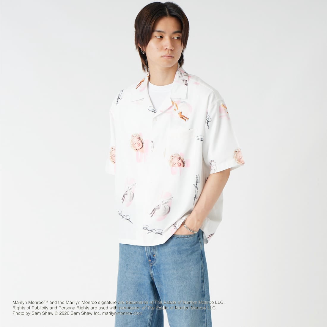 WHITE&&モデル身長：177cm 着用サイズ：M&&