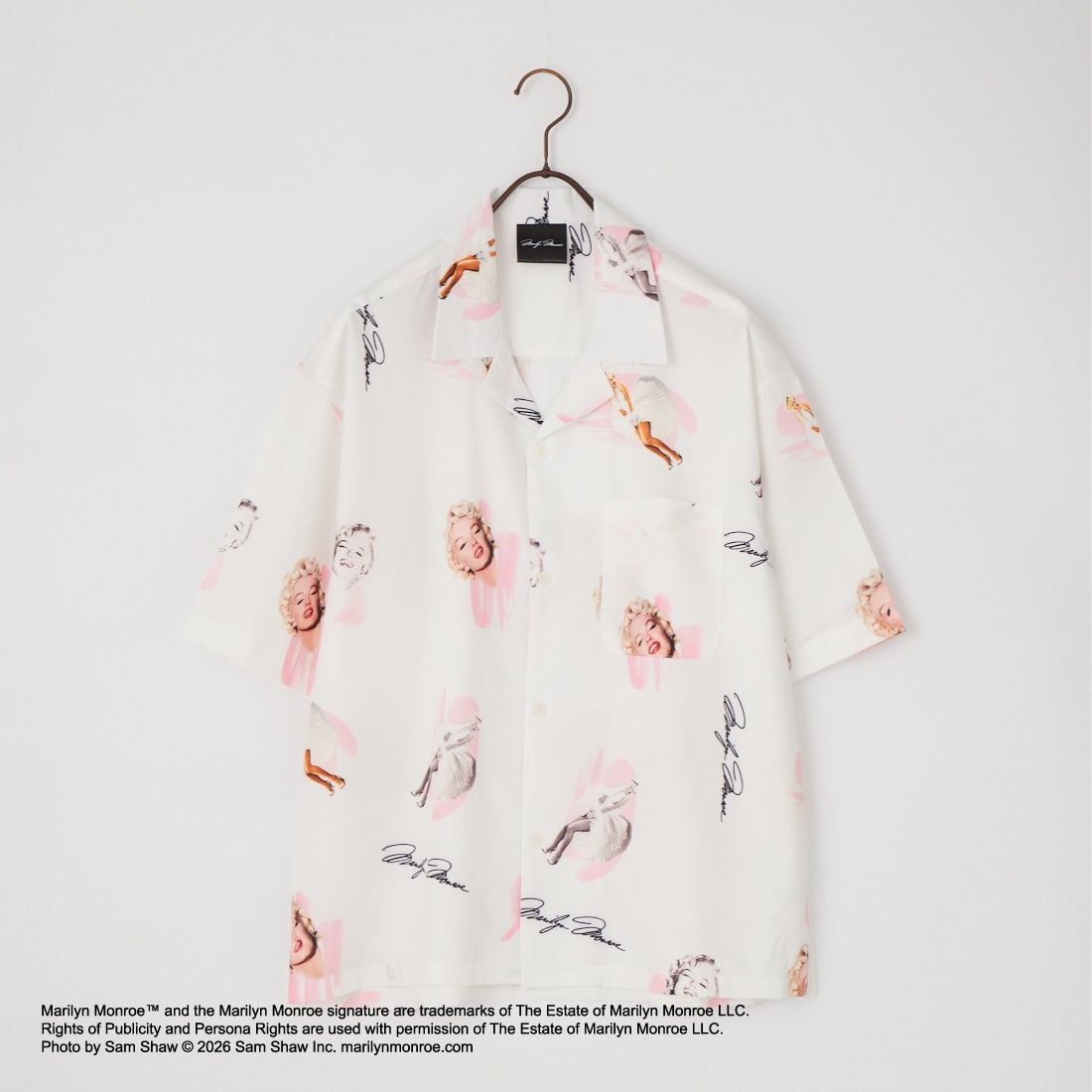 Jeans Factory Clothes [ジーンズファクトリークローズ] MARILYN MONROE / 100TH ANNIVERSARYハワイアンシャツ [JFC-262-041] WHITE