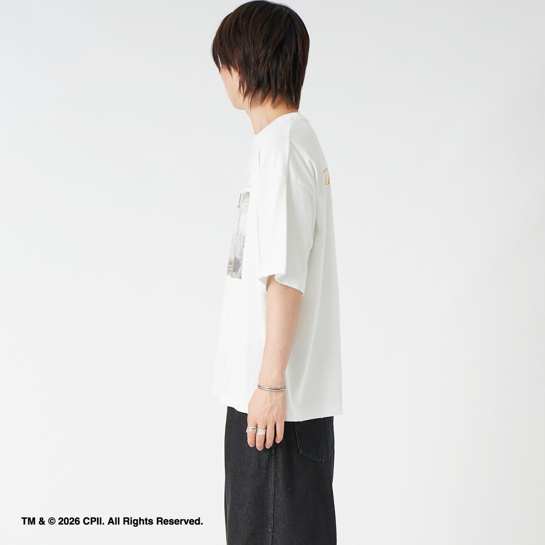 Jeans Factory Clothes [ジーンズファクトリークローズ] STAND BY ME / 40TH ANNIVERSARY Tシャツ [JFC-262-036] WHITE &&モデル身長：177cm 着用サイズ：L&&