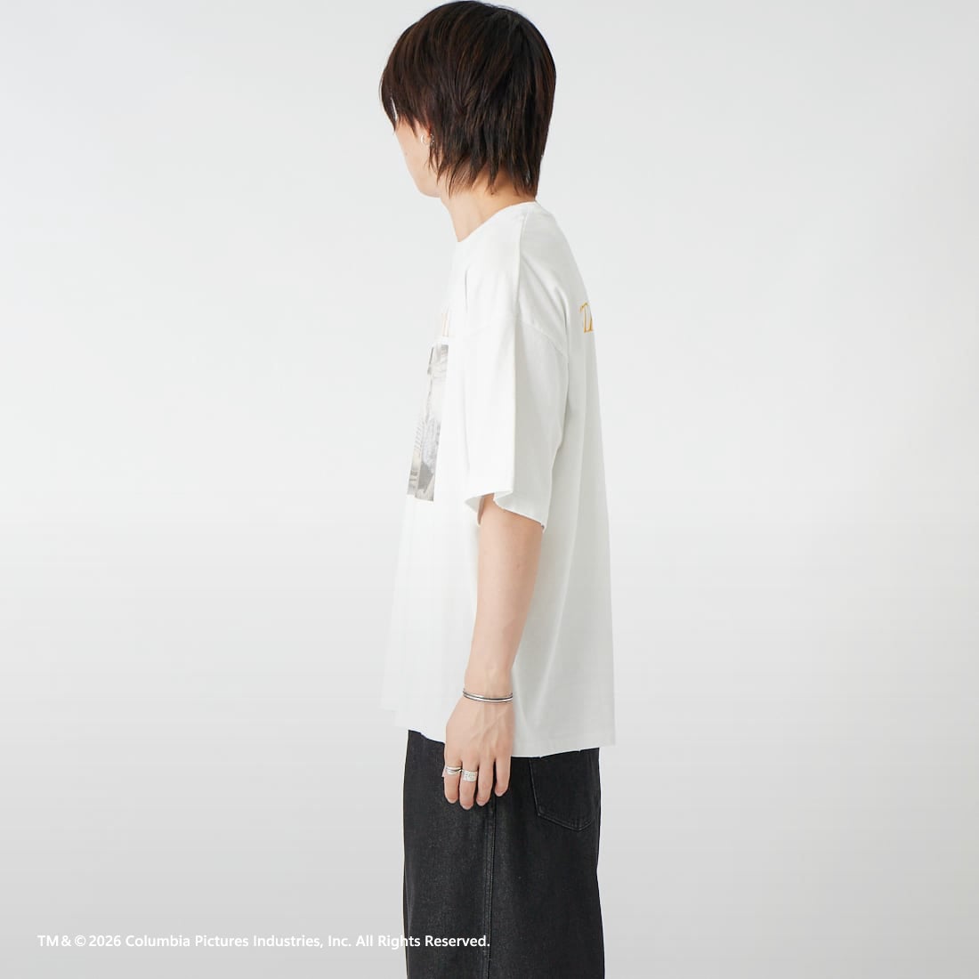 Jeans Factory Clothes [ジーンズファクトリークローズ] STAND BY ME / 40TH ANNIVERSARY Tシャツ [JFC-262-036] WHITE &&モデル身長：177cm 着用サイズ：L&&
