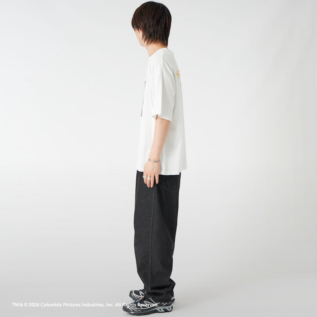 Jeans Factory Clothes [ジーンズファクトリークローズ] STAND BY ME / 40TH ANNIVERSARY Tシャツ [JFC-262-036] WHITE &&モデル身長：177cm 着用サイズ：L&&