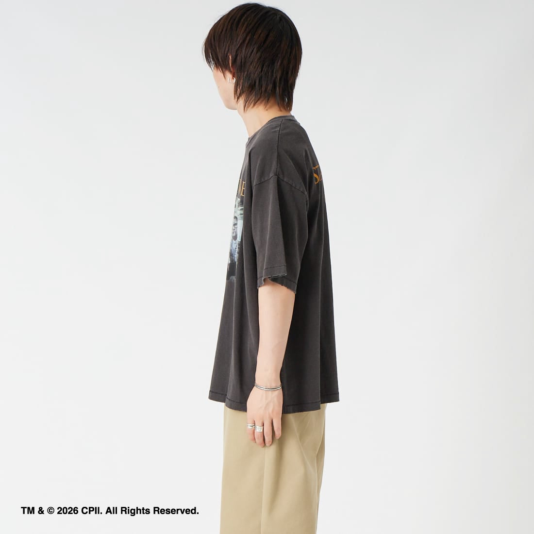 Jeans Factory Clothes [ジーンズファクトリークローズ] STAND BY ME / 40TH ANNIVERSARY Tシャツ [JFC-262-036] BLACK &&モデル身長：177cm 着用サイズ：L&&