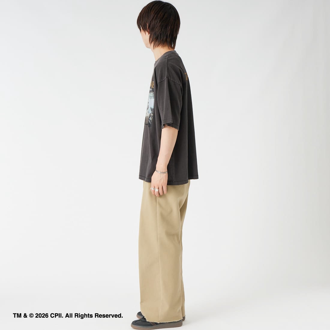 Jeans Factory Clothes [ジーンズファクトリークローズ] STAND BY ME / 40TH ANNIVERSARY Tシャツ [JFC-262-036] BLACK &&モデル身長：177cm 着用サイズ：L&&