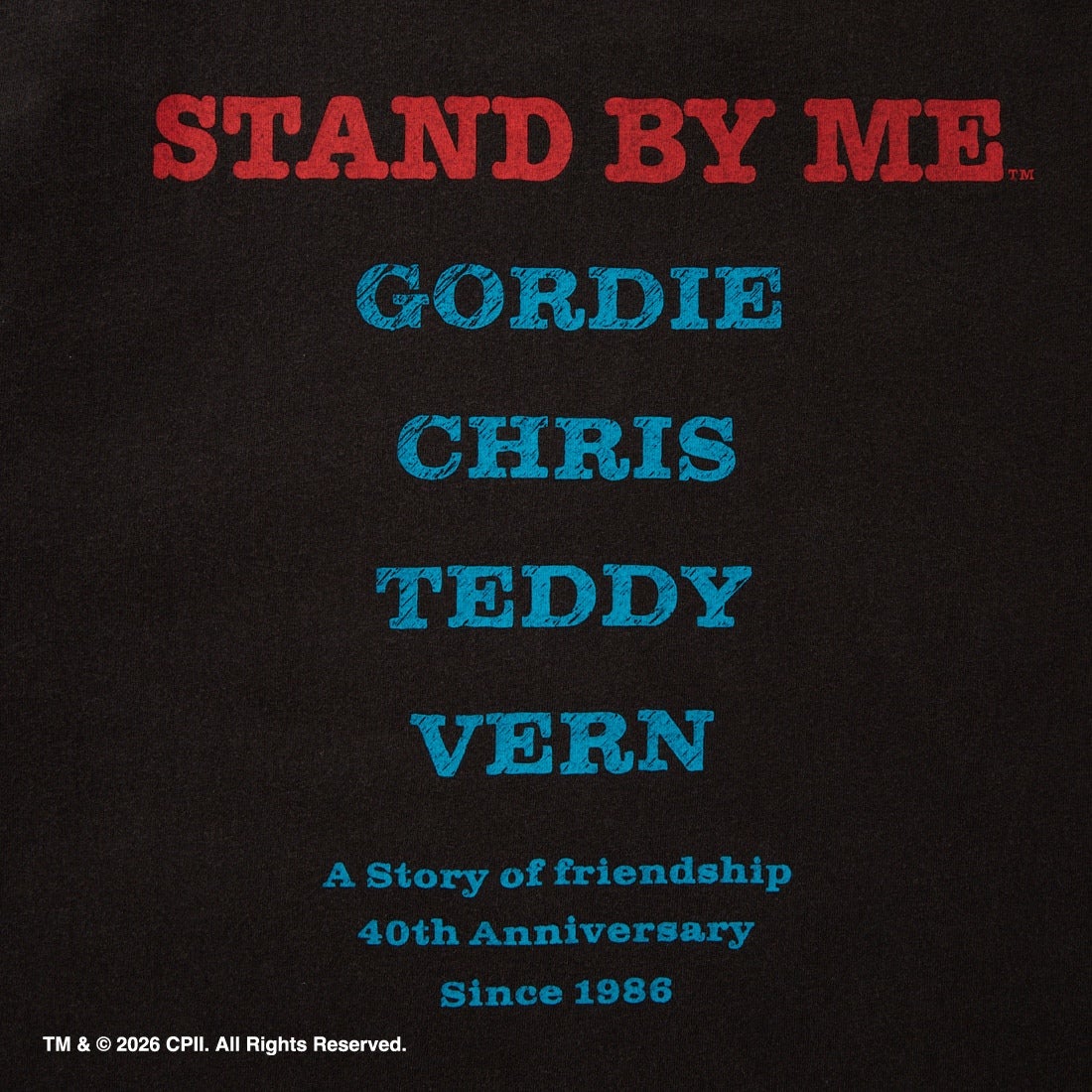 Jeans Factory Clothes [ジーンズファクトリークローズ] STAND BY ME / 40TH ANNIVERSARY Tシャツ [JFC-262-037] BLACK