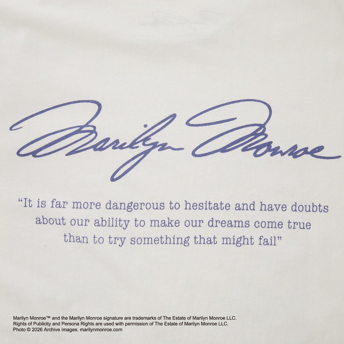 Jeans Factory Clothes [ジーンズファクトリークローズ] MARILYN MONROE / 100TH ANNIVERSARY Tシャツ [JFC-262-039] WHITE