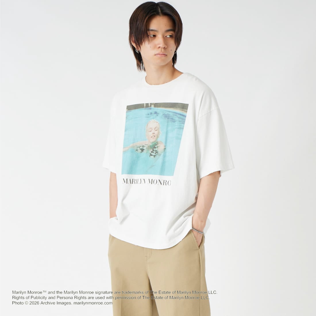 WHITE&&モデル身長：177cm 着用サイズ：L&&
