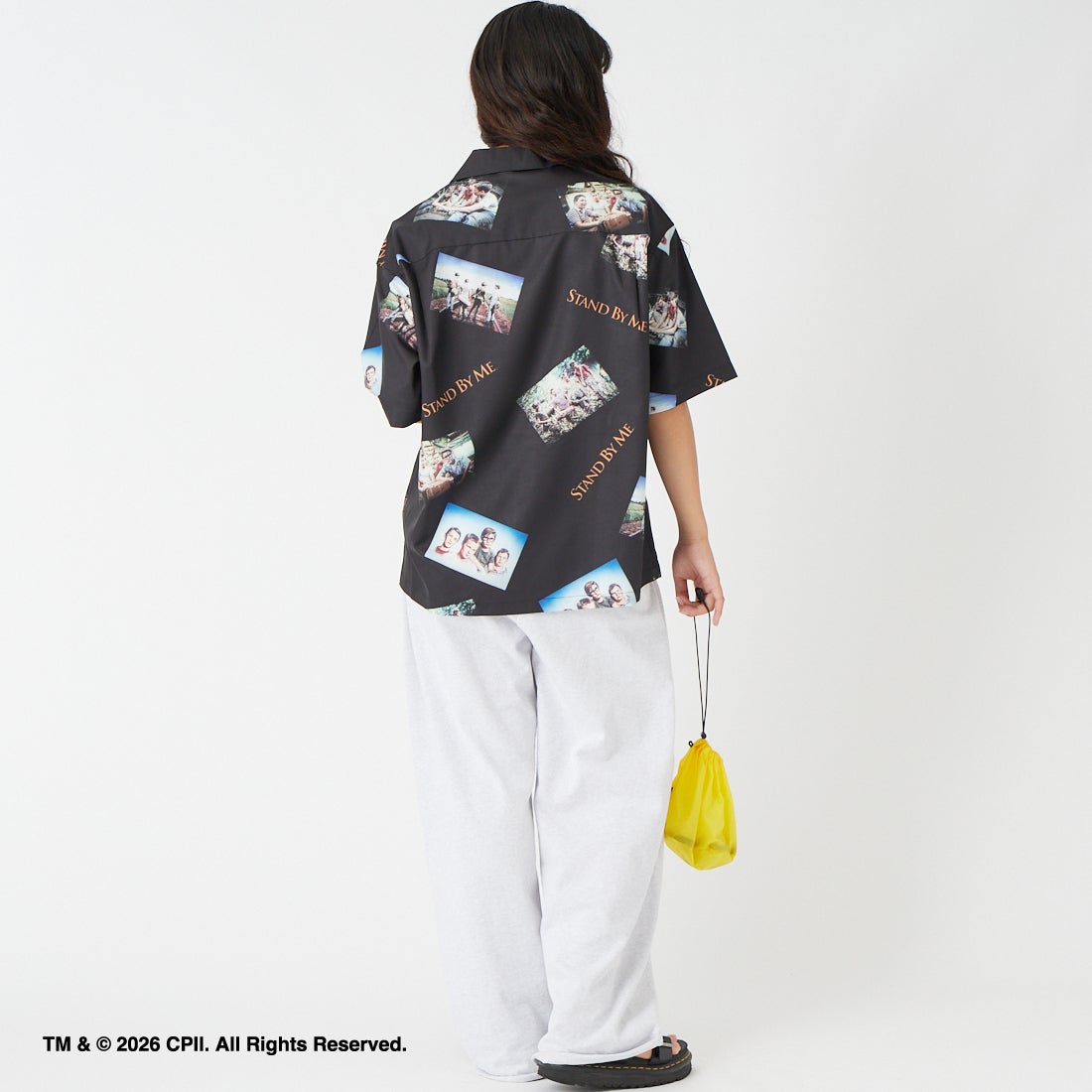 Jeans Factory Clothes [ジーンズファクトリークローズ] STAND BY ME / 40TH ANNIVERSARYハワイアンシャツ [JFC-262-038] BLACK &&モデル身長：162cm 着用サイズ：S&&