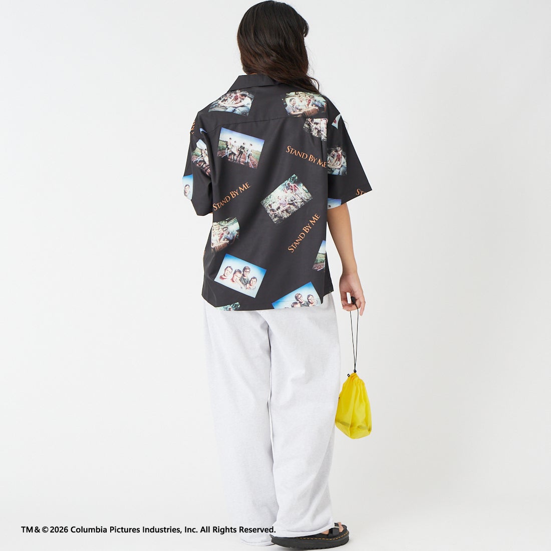 Jeans Factory Clothes [ジーンズファクトリークローズ] STAND BY ME / 40TH ANNIVERSARYハワイアンシャツ [JFC-262-038] BLACK &&モデル身長：162cm 着用サイズ：S&&